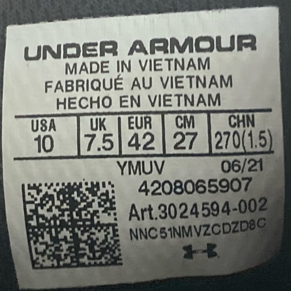 Under Armour Womens Flow Breakthru 2 Black/Gold Athletic Sneakers Shoes SZ US 10 - Picture 11 of 11